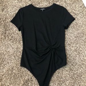 Express Black Bodysuit Top